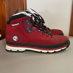 Timberland Euro hiker jacquard red size 10
